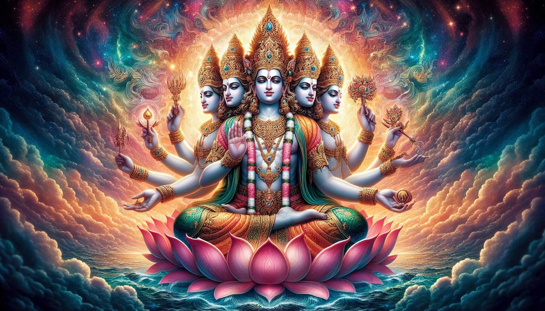 Brahma with five heads